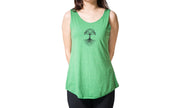 Loose Soft Vintage Style Women's Tank Tops Tree of Life Green