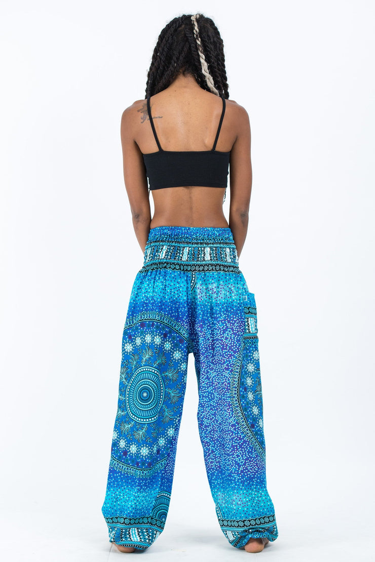 Tribal Chakras Women's Harem Pants in Blue