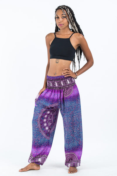 Tribal Chakras Women's Harem Pants in Purple