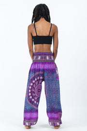 Tribal Chakras Women's Harem Pants in Purple