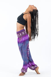 Tribal Chakras Women's Harem Pants in Purple