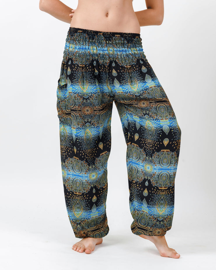 Paisley Women's Harem Pants in Turquoise