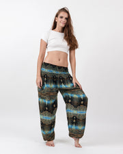 Paisley Women's Harem Pants in Turquoise