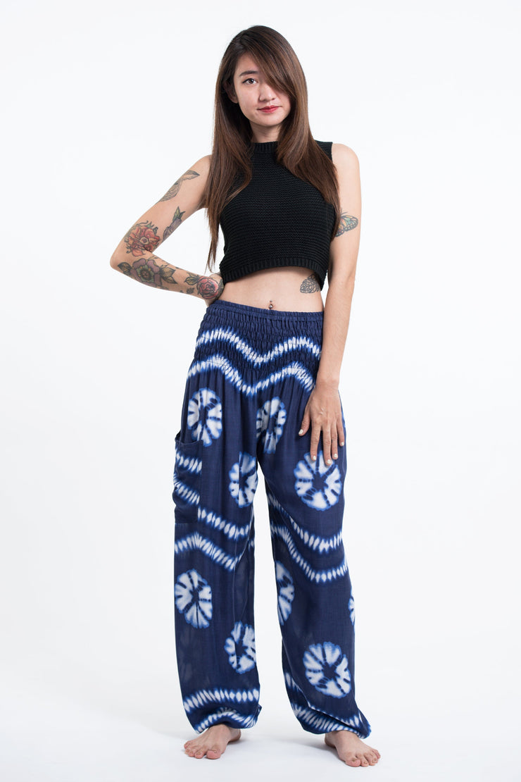 Tie Dye Women's Harem Pants in Indigo