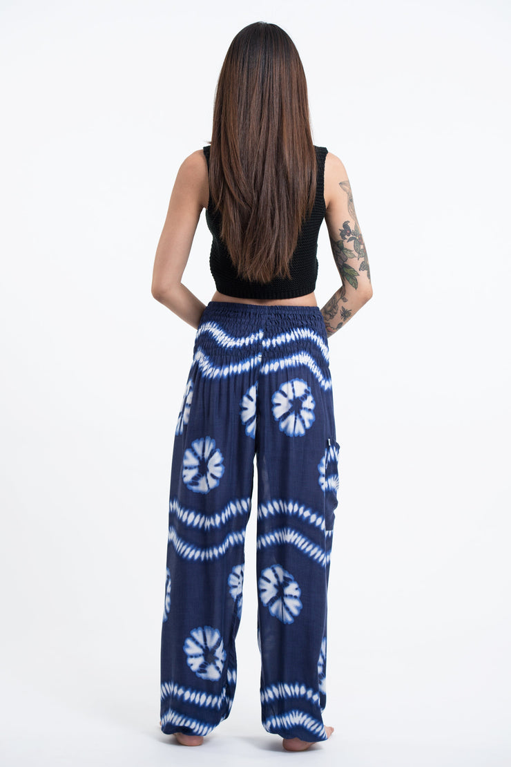 Tie Dye Women's Harem Pants in Indigo