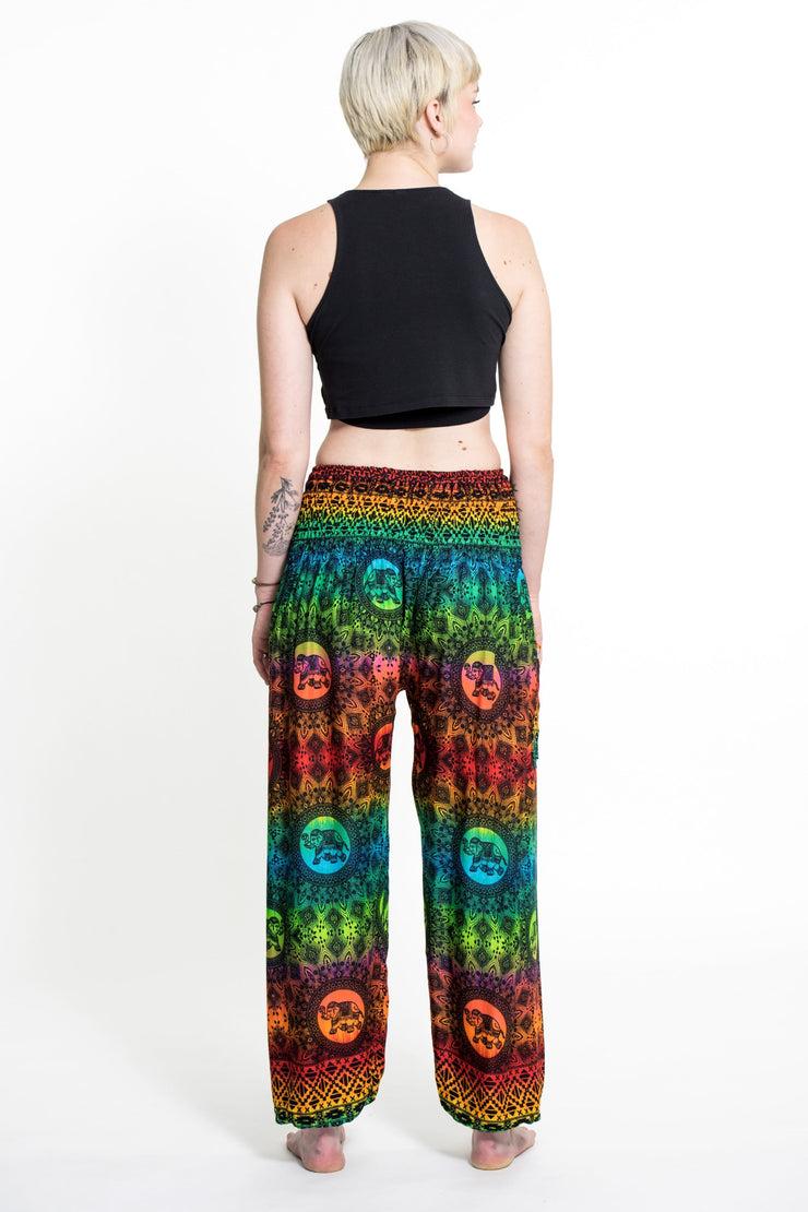 Rainbow Elephant Women's Elephant Pants in Orange