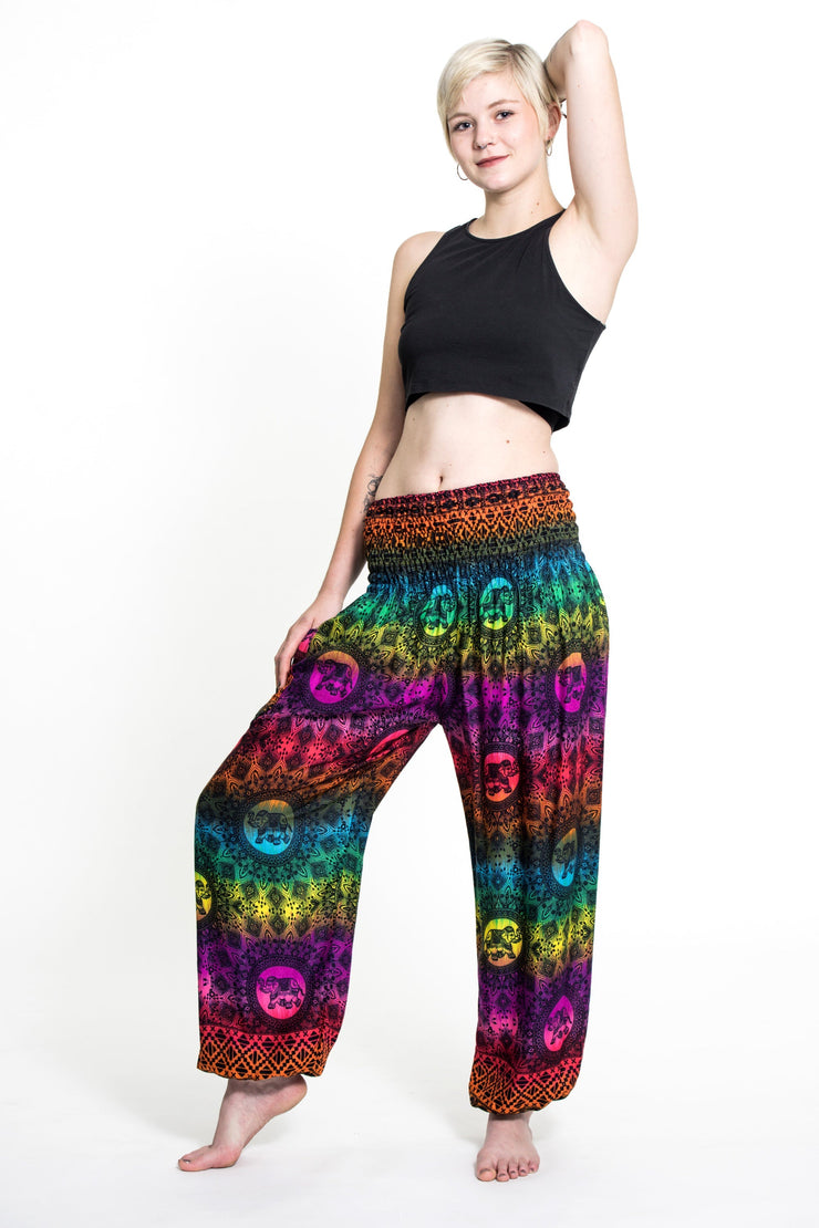 Rainbow Elephant Women's Elephant Pants in Purple