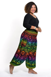 Plus Size Rainbow Elephant Women's Elephant Pants in Green