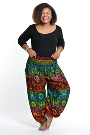 Plus Size Rainbow Elephant Women's Elephant Pants in Orange