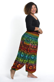 Plus Size Rainbow Elephant Women's Elephant Pants in Orange