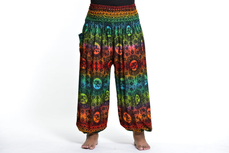 Plus Size Rainbow Elephant Women's Elephant Pants in Orange