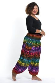 Plus Size Rainbow Elephant Women's Elephant Pants in Purple