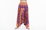 Peacock Paisley 2-in-1 Jumpsuit Harem Pants in Purple