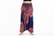 Peony Mandalas 2-in-1 Jumpsuit Harem Pants in Indigo