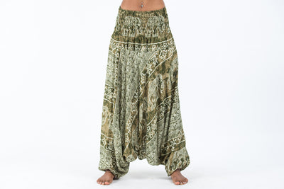 Marble Elephant 2-in-1 Jumpsuit Elephant Pants in Olive