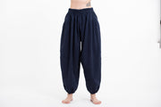 Genie Women's Cotton Harem Pants in Navy