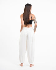 Genie Women's Cotton Harem Pants in White