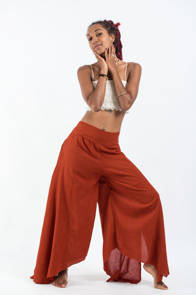 Women's Cotton Tinkerbell Palazzo Pants in Brick