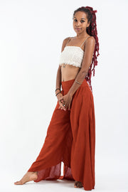 Women's Cotton Tinkerbell Palazzo Pants in Brick