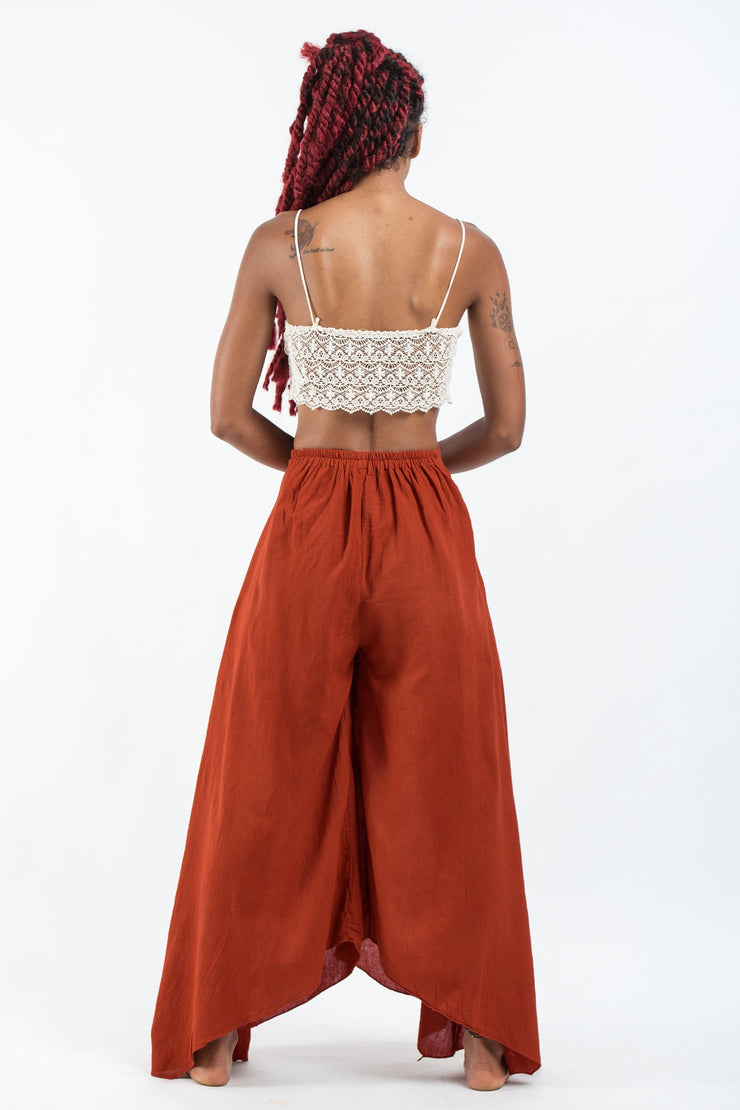 Women's Cotton Tinkerbell Palazzo Pants in Brick