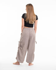 Women's Ribbed Tencel Cotton Blend Pants in Brown