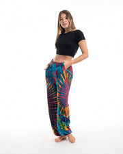 Tie Dye Cotton Women Harem Pants in Blue