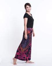 Tie Dye Wide Leg Palazzo Harem Pants Cotton in Navy Pink