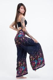 Floral Palazzo Style Harem Pants in Blue