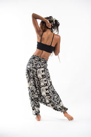 Imperial Elephant 2-in-1 Jumpsuit Elephant Pants in Black