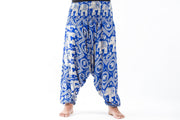 Plus Size Imperial Elephant 2-in-1 Jumpsuit Elephant Pants in Blue