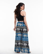 Divine Elephant Wrap Palazzo Style Harem Pants in Blue