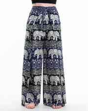 Divine Elephant Wrap Palazzo Style Harem Pants in Indigo