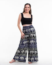 Divine Elephant Wrap Palazzo Style Harem Pants in Indigo