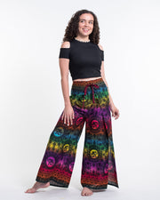 Rainbow Elephant Wrap Palazzo Style Elephant Pants in Purple