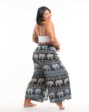 Plus Size Divine Elephant Wrap Palazzo Style Harem Pants in Navy