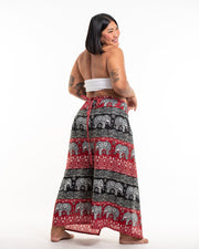 Plus Size Divine Elephant Wrap Palazzo Style Harem Pants in Red