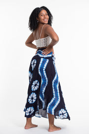 Tie Dye Handkerchief Midi Skirt in Blue