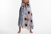 Paisley Mandalas Handkerchief Midi Skirt in Silver Gray