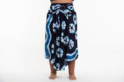 Plus Size Tie Dye Handkerchief Midi Skirt in Indigo