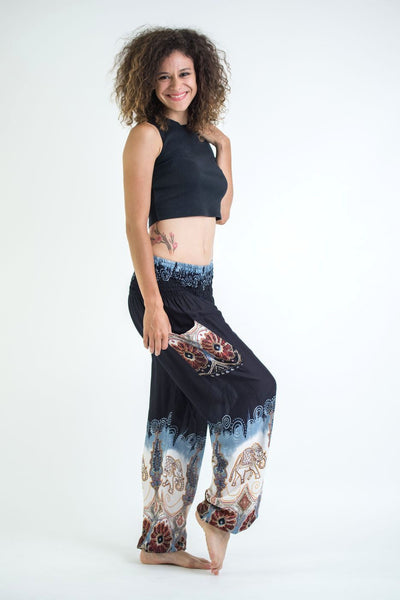 Solid Top Elephant Women's Elephant Pants in Black