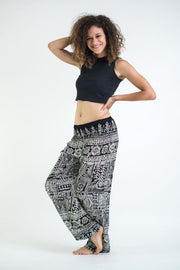 Tribal Prints Women's Harem Pants in Black