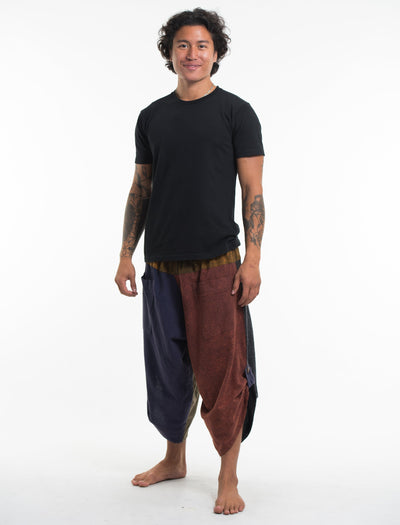 Men's Patchwork Stonewash Cropped Pants