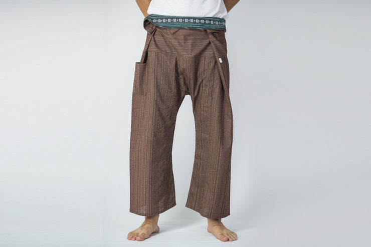 Unisex Thai Fisherman Pants in Brown