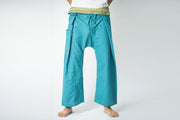 Unisex Thai Fisherman Pants in Turquoise