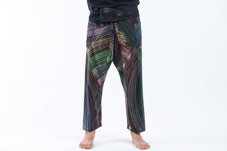 Rainbow Prints Men's Slim Cut Fisherman Pants in Black