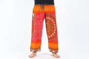 Tribal Chakras Men's Harem Pants in Orange