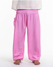 Solid Color Men's Harem Pants in Light Pink