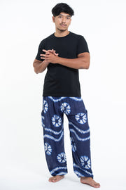 Tie Dye Men's Harem Pants in Indigo