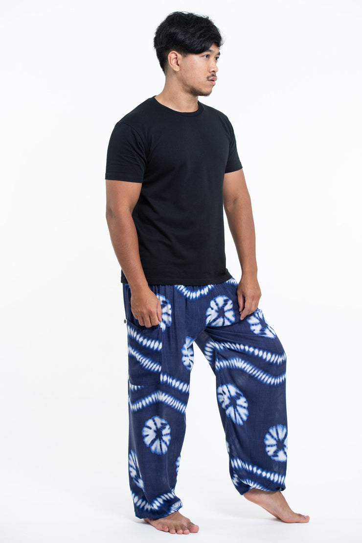 Tie Dye Men's Harem Pants in Indigo