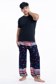 Triangles Men's Harem Pants in Navy